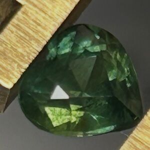 .92 ct Heart-Shaped Green African Sapphire Gemstone w/tags!